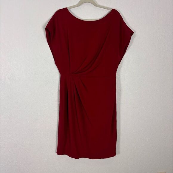 MM Lafleur Dark Pink Pleat Side Short Sleeve Dress Women's 12 - Picture 1 of 9